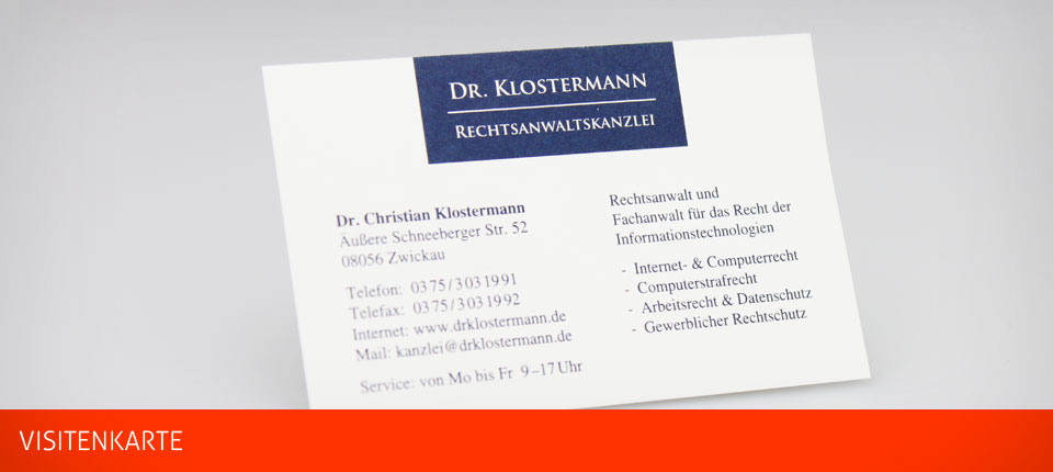 Bild - Anwalt Dr. Klostermann Logo, Briefbogen, Visi