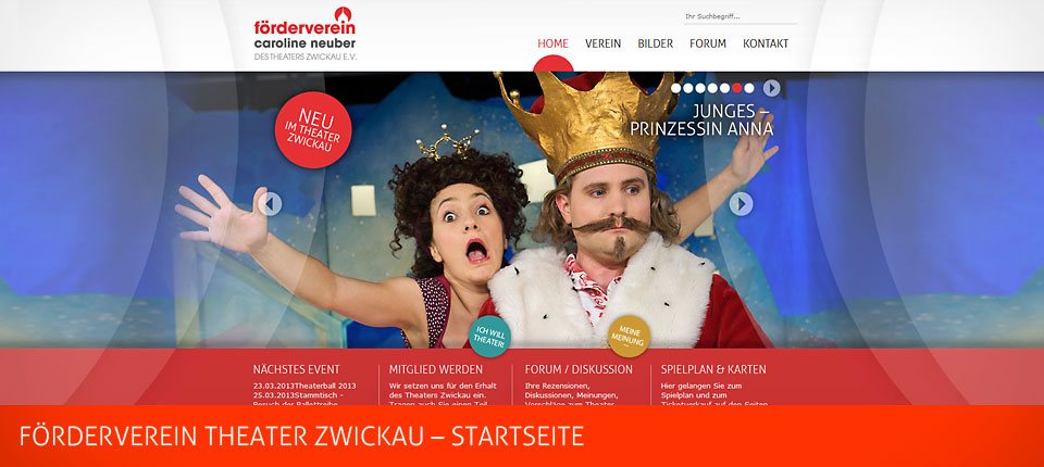 Förderverein Theater Zwickau Website